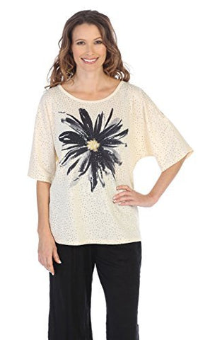 Jess & Jane Freshia, Peek-a-Boo, Cold Shoulder, Scoop Neck Sequined Fashion Top