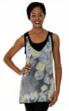 Parsley & Sage - Paige, layered sleeveless scoop neck tunic in a colorful pattern
