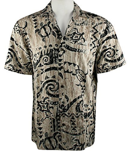 RJC Kalaheo Hawaii Symbols Single Pocket Classic Hawaiian Button Front Casual Tropical Shirt