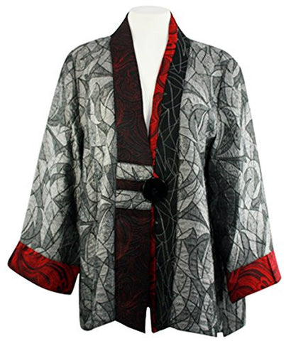 Moonlight - Classic Asian Style Jacket with Trimmed Sleeves & Accented Collar
