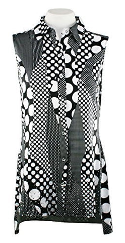 Crystaline Collections Crystal Dots, High-Lo Hem Tunic with Swarovski Crystal Accents