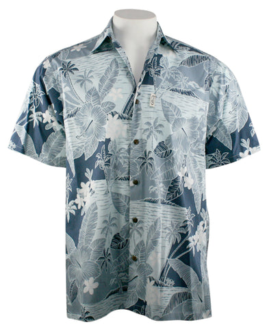 Go Barefoot - Koko Head, Classic Hawaiian Shirt Banded Collar Side Vents & Coconut Buttons