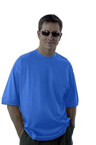 Luau Bamboo Viscose, Sapphire Tee, Men's Shirt Accent Color Twill Taping
