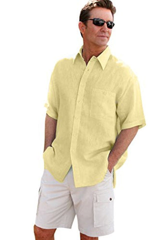 Weekender Canary Pavilion, Short Sleeve, Button Pocket, Casual Shirt