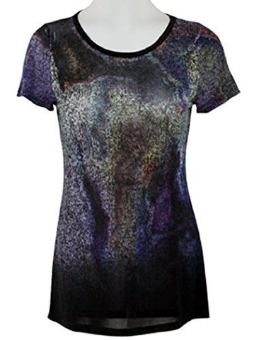 Cubism - Furitis, Short Sleeve Shear Top with Gradient Print