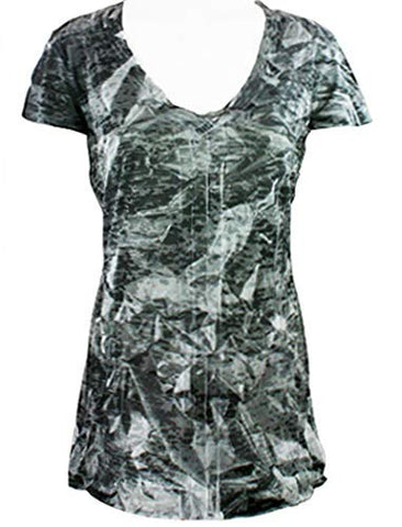 Elvis Laskin Clothing - Design Maze, Short Sleeve, Abstract Design, Printed Fancy Top