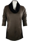 FX Fusion Knits - Woodstock & Black Top Ribbed Sides & Two Tone Color Block