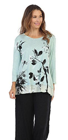 Jess n Jane Playtime, Mineral Washed, Cotton Slub Georgette Contrast Tunic Top