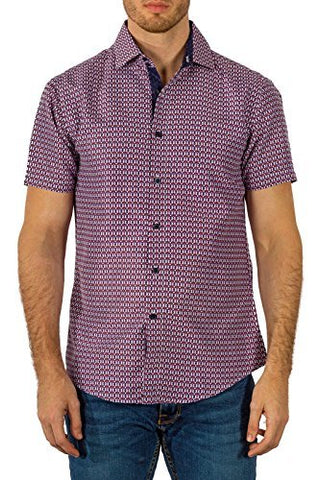 Bespoke Square Button Front Short Sleeve Contrast Trim Dress - Casual Navy Shirt
