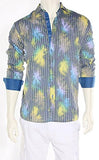 Envy Evolution Multicolored Button Front Colored Cuff Lightweight Men's Shirt