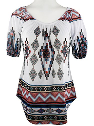 Big Bang Clothing SW Designs, Short Sleeve, Rhinestone Southwest Themed Print