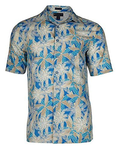 Weekender - Leaf Canopy, Short Sleeve Square Hem Hawaiian Shirt Two Rear Pleats