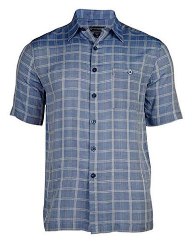 Weekender - Maro Reef, Indigo Colored Matched Pocket, Square Hem Casual Shirt