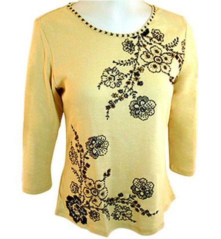 Usindo, "Embroidered Floral Art" Beaded & Sequined, Hand Painted, Floral Themed