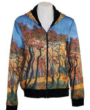 Breeke & Company Autumn Forest Hand Silk-Screened, Cotton Micro Blend Hoodie