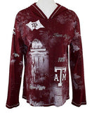 P-Michael Collegiate Top - Texas A & M U Hoodie, School Colors, Name in Rhinestones