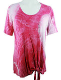 Impulse California - Passion, Short Sleeve Top with Subtle Rhinestone Accents