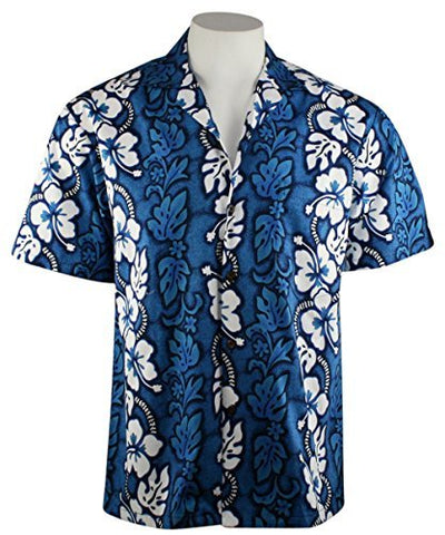 Ky's International - Orchids & Leaves, Casual Men's Hawaiian Cotton Shirt