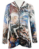 Cubism - Odyssey, Long Sleeve Hoodie, Multi-Colored Abstract Geometric Print