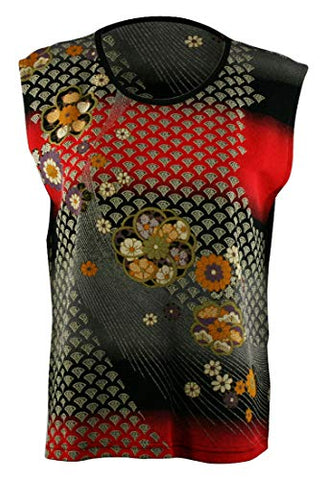 Moonlight - Asian Peacock, Oriental Print Scoop Neck Asian Style Women's Tank Top