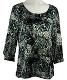 Tribal - Pattern Maze Fashion Top with Boat Neck on a Microfiber Body