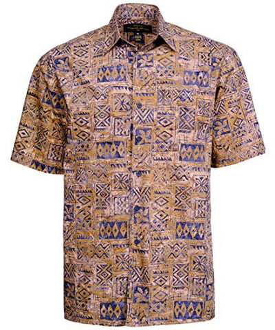 Peter Huntington - Sumbawa Island Single Pocket Handcrafted Brown Navy Shirt