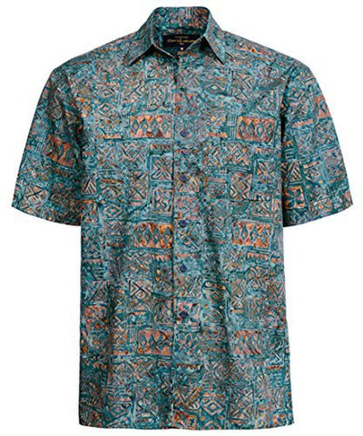 Peter Huntington - Olive Brown Sumbawa Island Single Pocket Handcrafted Shirt