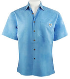Bamboo Cay - Island Soft, Men's Tropical Style Colbalt Color Camp Shirt