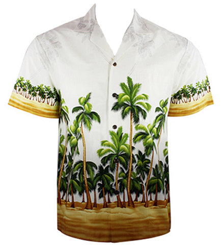 Ky's International - Palm Trees, Men's Casual Hawaiian Short Sleeve Shirt