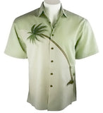 Bamboo Cay - Hurricane Palm, Embroidered Tropical Style Shirt Palm Green