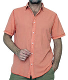 Margaritaville Flamingo, Lightweight Enzyme Washed Men's Baja Cali Cotton Shirt